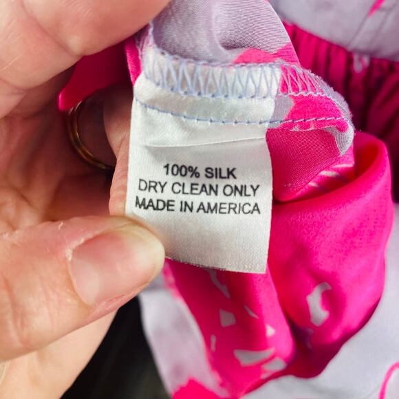 Anthropologie Amanda Uprichard Silk‎ Unicorn Dreams Pink Lavender Dress Medium - Picture 6 of 10